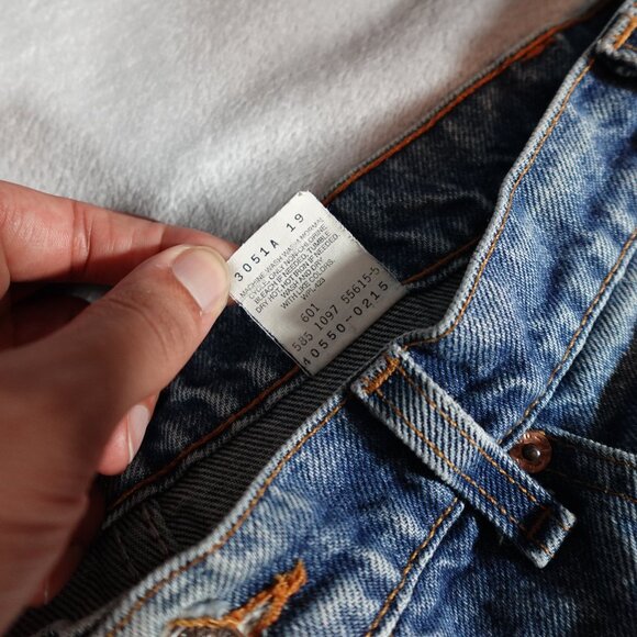 Vintage Levis Relaxed Fit Jeans Mens 34x30 (Fits 33x28) Altered Orange Tab 90s - Picture 7 of 12